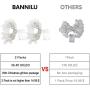 BANNILU Christmas Snowflake String Lights, 2 Pack Snowflake Fairy Lights 40 ft 80 LED Battery Operated Waterproof for Xmas Home Garden Bedroom and Indoor&Outdoor Decoration, (Snowflakes White)