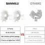 BANNILU Christmas Snowflake String Lights, 2 Pack Snowflake Fairy Lights 40 ft 80 LED Battery Operated Waterproof for Xmas Home Garden Bedroom and Indoor&Outdoor Decoration, (Snowflakes White)