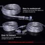 Ollrieu Rope Lights Outdoor 50ft LED Waterproof Warm White Rope Lighting Indoor Connectable 3000K 110V UL Listed Power Plug-in Flexible Strip Light for Bedroom Patio Deck Garden