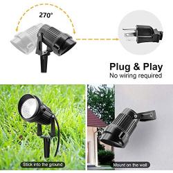 Landscape Lighting DOREIO 10W LED Outdoor RGB Color Changing Lights AC100-240V Waterproof Landscape Lights Remote Control Spotlight for Indoor Garden Decoration Yard Backyard Path Garage (2Pack)