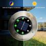 N-HEART 4 Pack Solar Ground Lights 8 LED In-Ground Outdoor Disk Lights,Auto Smart Sensor On/Off Waterproof,Energy Saving Lighting,for Landscape Pathway,Patio,Garden,Yard,Walkway,Lawn,Colorful