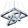 Modern Crystal Chandeliers LED Square Chandelier Pendant Lights Chandelier Pendant Light 8/12/16 inches Cool White(Cool Square20/30/40)