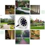 UPGRADED 2021! Solar Ground Lights, 8 LED-12 Pack Solar Powered Disk Lights Outdoor Waterproof Garden Landscape Lighting for Yard Deck, Pool, Lawn, Patio, Pathway Walkway, In-Ground Lights, Cool White