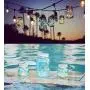WERTIOO 4 Pack Solar Mason Jars Lights,30 LEDs Hanging Solar Lanterns Garden Decor Outdoor Lights Warm White Table Decor Fairy Lights for Patio Wedding Christmas Party (4 Pack)