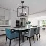Foyer Chandelier Lighting Farmhouse Light ,6 Lights Oil Rubbed Bronze Metal Cage Pendant Lighting Kitchen Island Fixtures Lantern Style for Entryway,Hallway and Dining Room