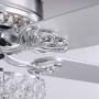 APBEAMLighting Crystal Ceiling Fan Light 5 Reversible Wood Blades Modern Chandelier 3 Speeds with Remote Control for Living Room Dining Room 52 Inches