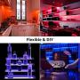 LE LED Strip Lights, 32.8ft RGB 5050 LED Strips with Remote Controller, Color Changing Tape Light with 12V Power Supply for Room, Bedroom, TV, Kitchen, Desk