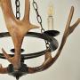 SDlighting Rustic Farmhouse Chandelier, 3 Light 23'' Diameter Resin Antler Ceiling Light Fixture for Kitchen Island Living Room Cafe Bar
