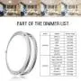 JULLISON 10 Inch LED Double Ring Flush Mount Ceiling Light Fixture, ETL, 5CCT Selectable 2700K-5000K, Dimmable 5%-100%,120VAC, 18W, 120W Equivalent, 1100lm, CRI>90, Brush Nickel, Damp Location