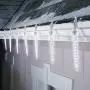NOMA LED Quick-Clip Cascading Shooting Star Icicle Christmas Lights | Built-in Clip-On Icicle Lights | 10 Pure White Bulbs | 12.6 Ft. White Wire Strand 