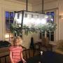 Lampundit Chandelier 4-Light Pendant, Matte Black Finish with Clear Glass Panels, Modern Industrial Square Linear Pendant Lighting for Kitchen Island Breakfast Bar Dining Room