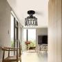 Xingoo Industrial Pendant Light Deformable Hanging Light, Vintage Metal Ceiling Pendant Light Indoor Lighting Adjustable Hanging Lamp for Kitchen Living Room Dining Room Bedroom,Black