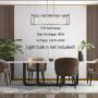 FIMITECH Chandeliers Contemporary Rectangle 5-Light Dining Room Lighting, Adjustable Rods, Fixtures Hanging, Ceiling Light Kitchen Island Cage Pendant Lights with Glass Shade (Brushed Nickel)