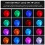 Zermurd Moon Lamp Kids Night Light, Dimmable 3D Printed Galaxy Lamp 16 Colors USB Rechargeable Lunar Lamp Touch & Remote Control 5.9inch Globe Night Light for Baby Kids Friends Birthday
