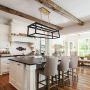 5-Light Kitchen Island Pendant Lighting, LED Bulbs Included, Industrial Dining Room Light Fixtures, 35 inch Linear Chandelier with Brass & Black Painting, ETL Listed 5-Light Kitchen Island Pendant Lighting, LED Bulbs Included, Industrial Dining Room Light Fixtures, 35 inch Linear Chandelier with Brass & Black Painting, ETL Listed