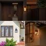 Outdoor Wall Light Exterior Wall Mount Lantern Modern Fixtures Wall Sconce Light Porch Light with E26 Base Socket Anti-Rust Waterproof Outside Lamp for Garden Garage(Bulb not Included)