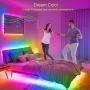 YUNBO Dreamcolor WS2811 Addressable RGB LED Strip Lights, 32.8ft Bluetooth APP and RF Remote Controlled Digital Programmable Rainbow LED Strip Lights Kit for Bedroom Living Room Home Decoration