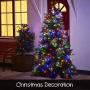 JMEXSUSS Christmas String Lights Multicolor, 183ft 500 LED Green Wire Waterproof Fairy String Lights with 8 Lighting Modes, LED Lights Christmas Decorations Clearance (250 LED Light Bulbs x 2)