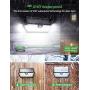 LITOM Solar Lights Outdoor with Remote Control, 3 Lighting Modes, 270°Wide Angle, IP67 Waterproof, Easy-to-Install Security Lights for Front Door, Yard, Garage, Deck, Fence-2 Pack
