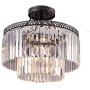 Flush Mount Crystal Chandelier Modern/Contemporary Ceiling Light Pendant Light for Dining Room, Living Room (6 Lights-Flush Mount)