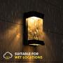 LUTEC Starry 1857 795 Lumen 3000K LED Wall Light with Seeded Glass, Modren Porch Light, Indoor Outdoor Sconce Wall Lighting