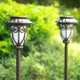 Camabel 56'' Tall Solar Torch Lights 4 Pack with Flicking Flame 100% Metal LED Solar Light Outdoor Dancing Stainless Steel Walkway Lighting for Garden Patio Yard Decor Waterproof Pool Path Effect Light