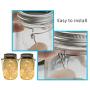 WERTIOO 4 Pack Solar Mason Jars Lights,30 LEDs Hanging Solar Lanterns Garden Decor Outdoor Lights Warm White Table Decor Fairy Lights for Patio Wedding Christmas Party (4 Pack)