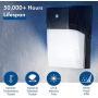Hyperikon LED Outdoor Wall Light, 30W Frosted, Photocell Dusk to Dawn Mount Sconce, Exterior Security Lighting