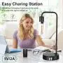 Modern Bedside Table Desk Lamp, 3 Way Dimmable Glass Lampshade Design Industrial Touch Control Table Lamp with 2 USB Ports and 2 AC Outlet, Nightstand Reading Lamp for Bedroom Living Room Office