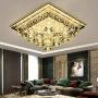 Modern K9 Crystal Raindrop Chandelier Lighting Flush Mount LED Ceiling Light Fixture Pendant Lamp for Dining Room Bathroom Bedroom Livingroom G9 Bulbs Required 18cm18cm7.5cm