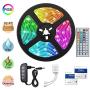 wsiiroon LED Strip Lights, 16.4ft Color Changing LED Light Strip SMD 5050 Waterproof Flexible Rope Lights with 44 Key Remote Control for Home Kitchen TV Christmas