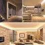 LED Light Strip,HOLDPEAK Flexible 16.4ft/5m 600 SMD2835 LEDs 3,000K Bright Ware White Color Waterproof 12v LED Strip Lights,120W and 10,000lm LED Strip Light for Living Room,Kitchen,Under Cabinet
