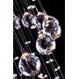 Saint Mossi Modern K9 Crystal Raindrop Chandelier Lighting Flush Mount LED Ceiling Light Fixture Pendant Lamp for Dining Room Bathroom Bedroom Livingroom Double Swirl 8 GU10 Bulbs Required H86 W24