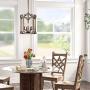 KSANA Farmhouse Chandelier, 5-Light Wood Drum Lantern Pendant Chandeliers for Dining Room, Bedroom, Kitchen Island, Foyer and Living Room KSANA Farmhouse Chandelier, 5-Light Wood Drum Lantern Pendant Chandeliers for Dining Room, Bedroom, Kitchen Island, Foyer and Living Room