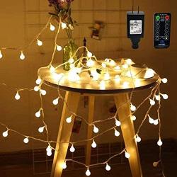 RaThun LED String Lights with RF Wireless Remote Control,49ft 100 LED Waterproof Fairy String Lights for Indoor and Outdoor Use with 30V Low Voltage Transformer,Dimmable, Extendable (Warm White)