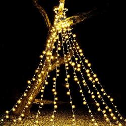 Joiedomi 335 LED Tree Decoration Star Lights 8 Lighting Modes Waterproof for Christmas Home Party Wedding Garden Yard Patio Xmas Outdoor Décor (Warm White)