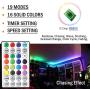 Solhice 66ft Color Changing LED Fairy Lights USB Powered, Bedroom 200 LEDs RGB String Lights with Remote Control, Chasing Lights Waterproof for Party Valentines Day Wedding Decoration