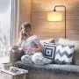 Qimh Floor Lamp with 2 Lamp Shades (Gray,Beige) ,Indoor Pole Light to Match Living Room,Bedroom in Farmhouse, Vintage, or Rustic Style - Standing, Tall Lighting Qimh Floor Lamp with 2 Lamp Shades (Gray,Beige) ,Indoor Pole Light to Match Living Room,Bedroom in Farmhouse, Vintage, or Rustic Style - Standing, Tall Lighting