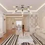 JHLBYL Sputnik Chandelier 8-Light Silver Modern Chandelier Fixture Classic Mid Century Semi Flush Mount Ceiling Light for Bedroom Living Room Dining Room Foyers
