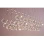 Munsinn Chandelier Modern K9 Crystal Raindrop Chandelier Lighting Flush Mount LED Ceiling Light Fixture Pendant Lamp for Dining Room Bathroom Bedroom Livingroom