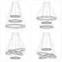 SILJOY Three Rings Chandelier Lighting (11.8-19.7 - 27.6 Inches) K9 Crystal Ceiling Light Fixture Galaxy Style Decor LED Lighting for Dining Room, Entry, Hallway, Hotel.