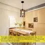 DLLT Industrial Pendant Light, Metal Hanging Ceiling Lights Fixture with Clear Glass Shade, Flush-Mount Swag Lighting for Kitchen/Dining Room/Hallway/Bedroom, E26 Base (Black)