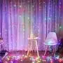 304 LED Window Curtain String Light Wedding Party Home Garden Bedroom Outdoor Indoor Wall Decorations