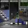 LOHAS Solar Lights Outdoor, Solar Fence Post Lights IP65 Waterproof, 8LEDs Solar Light Outdoor for Security, Daylight 6000K Auto on/Off Yard Garden Wall Mount Night Light, Updated Version, 4Pack