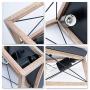 VILUXY Retro Industrial Rectangle Flush Mount Ceiling Light Fixture with Wood Shade for Hallway, Entryway, Passway, Dining Room, Bedroom, Balcony Living Room Two-Light