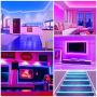 Segrass 16.4ft 5050 RGB Led Strip Lights，5M 150 LEDs Rope Lights, IP20 Non Waterproof Color Changing with 20 Colors 8 Light,LED Light Strips Kit with 44 Keys IR Remote Controller and 12V Power Supply