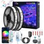 Smart LED Strip Lights 50Ft /2Rolls, HAYAYO Color Changing Rope Lights with Remote WiFi APP Music Sync 5050 RGB LED Lights for Bedroom Kitchen Party Decoration, Compatible with Alexa Google Home