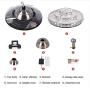 LUOLAX 42'' Modern Crystal Invisible Fan Blades Ceiling Fan with Light, Remote Control 3 Color Changes LED Chandelier Fan Lamp for Dinning Room, Bedroom, Living Room Decor (Style 1-Silver)