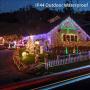 Gwxflytoys LED Icicle Lights Outdoor,400LED 32ft 8 Modes Christmas Lights with 75 Drops, Plug in Connectable Waterproof Christmas Icicle Lights for Holiday Wedding Christmas Decorations