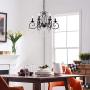 Riomasee Bronze Crystal Chandelier 6 Lights Candle Metal Chandelier Crystal Iron Ceiling Light Fixture for Bedroom,Girls Room,Dining,Living Room